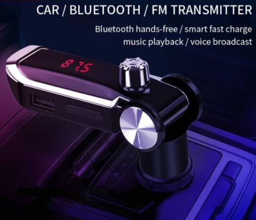 Earldom ET-M39 Bluetooth Car Charger FM Transmitter and Dual USB