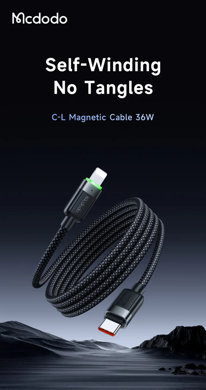 Mcdodo CA-2010 1.2m Braided Lightning to Type‑C Fast Charging Cable