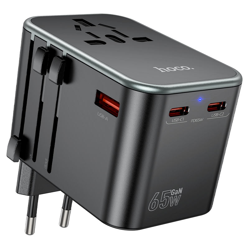 Hoco AC17 Universal PD65W Multi-Region Compact Travel Charger