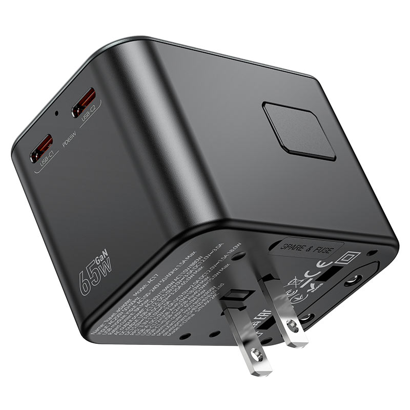 Hoco AC17 Universal PD65W Multi-Region Compact Travel Charger