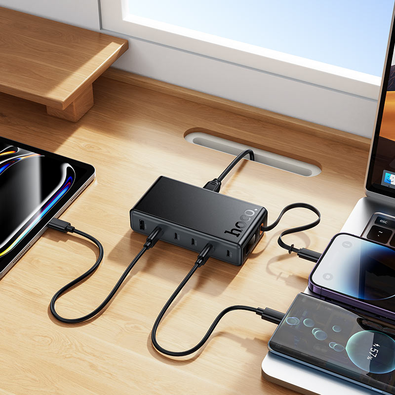 Hoco C151B Modern 50W PD Charger with USB‑C and USB‑A