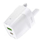 HOCO C85B Bright Dual Port PD20W QC3.0 Fast Charger White