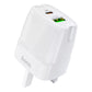 HOCO C85B Bright Dual Port PD20W QC3.0 Fast Charger White