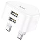 Hoco C90B Grandiose Dual Port Charger Set (iP) – White