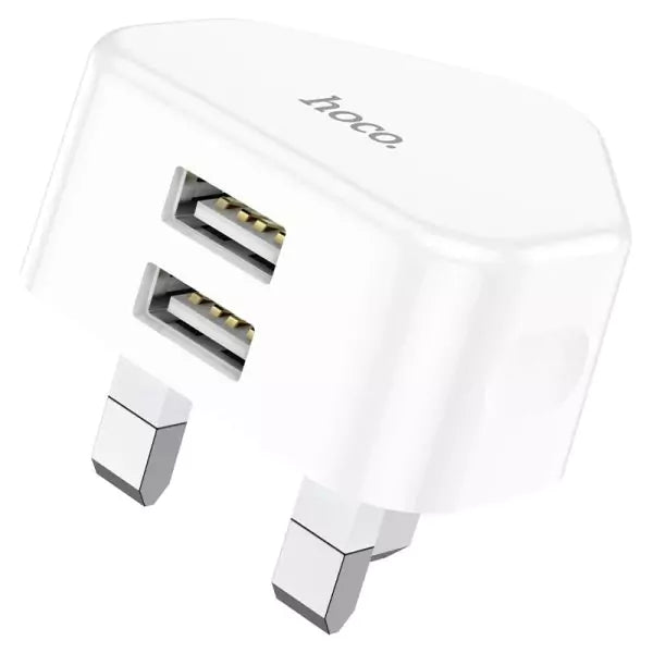 Hoco C90B Grandiose Dual Port Charger Set (iP) – White