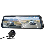 Hoco DV16 9.66‑inch Mirror Dual‑Channel Dash Cam with Touchscreen