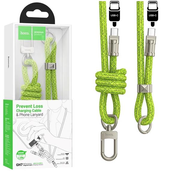 Hoco GH7 Elegant Series Type‑C to Type‑C Lanyard Cable 1.8m