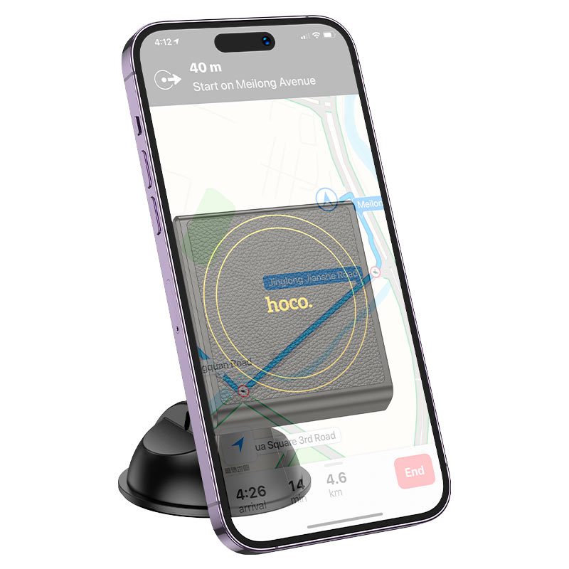 Hoco H47 Precious Magnetic Ring Car Holder – Black