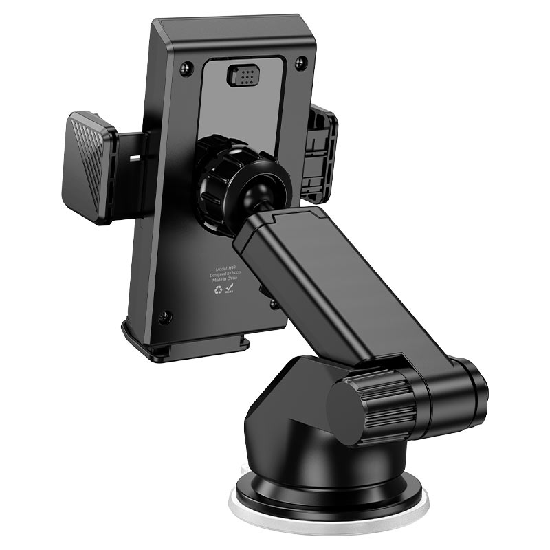 Premium Black H49 Push-Type Car Console Phone Holder