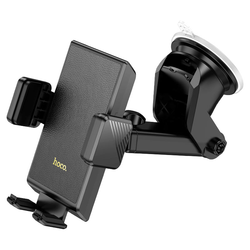 Premium Black H49 Push-Type Car Console Phone Holder