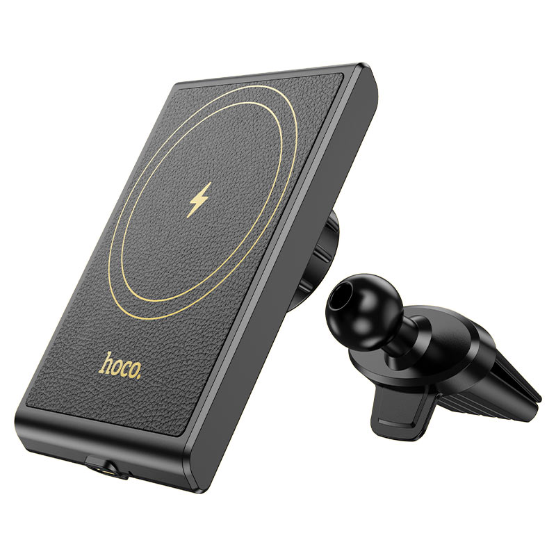 Precious Black Magnetic Wireless Fast‑Charging Car Air‑Outlet Holder