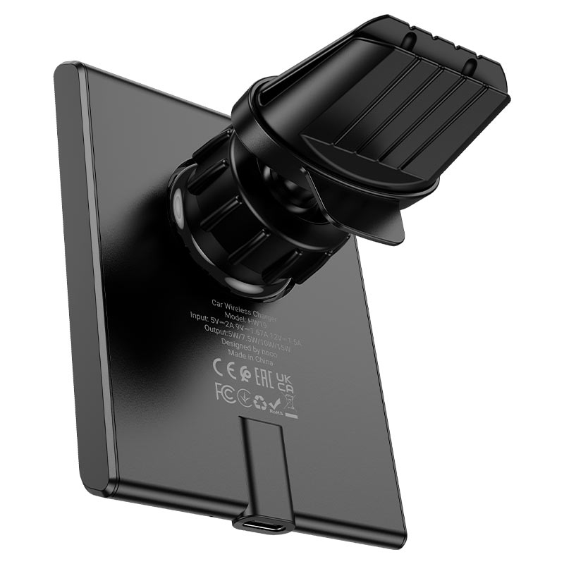 Precious Black Magnetic Wireless Fast‑Charging Car Air‑Outlet Holder