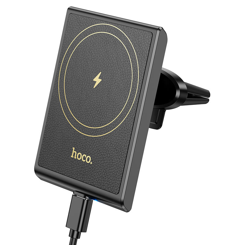 Precious Black Magnetic Wireless Fast‑Charging Car Air‑Outlet Holder