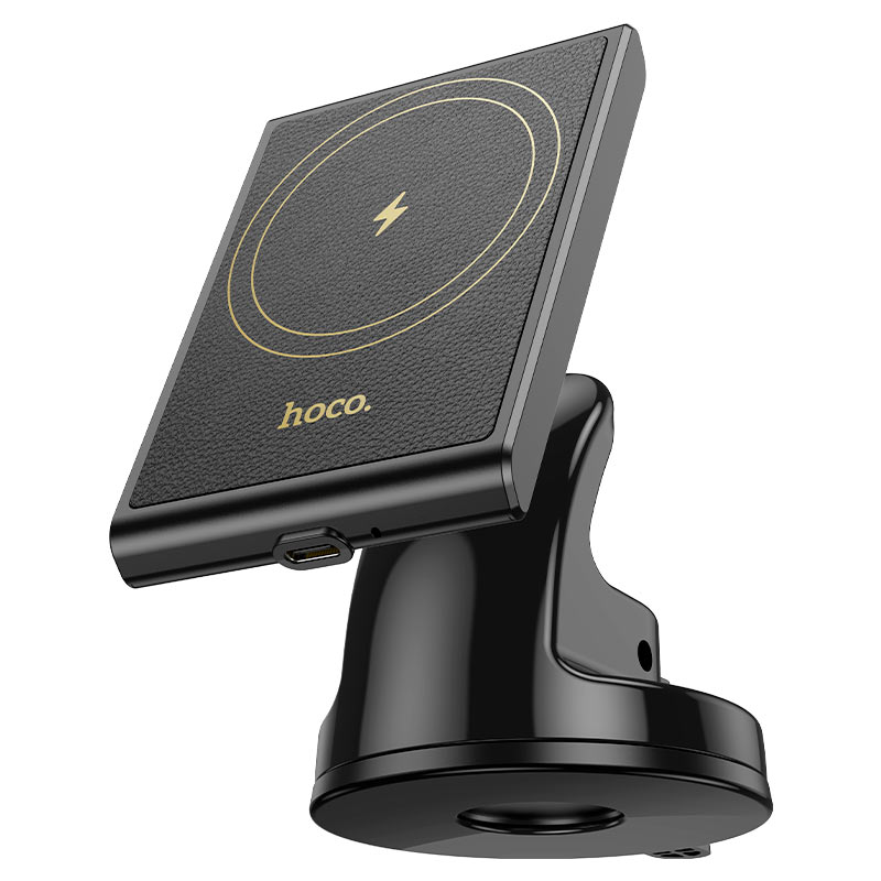 Precious Black Magnetic Wireless Fast Charging Car Holder