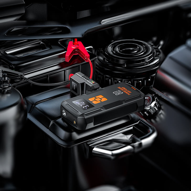 Hoco QS2 8000mAh Portable Car Jump Starter with Air Pump