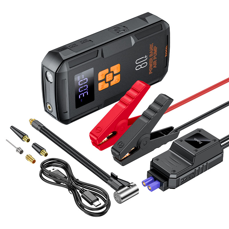 Hoco QS2 8000mAh Portable Car Jump Starter with Air Pump