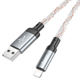 Hoco U112 Shine 1M Grey Lightning Data & Charging Cable
