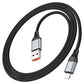 U128 Viking 2-in-1 USB-Type-C to Lightning Charging Data Cable Black