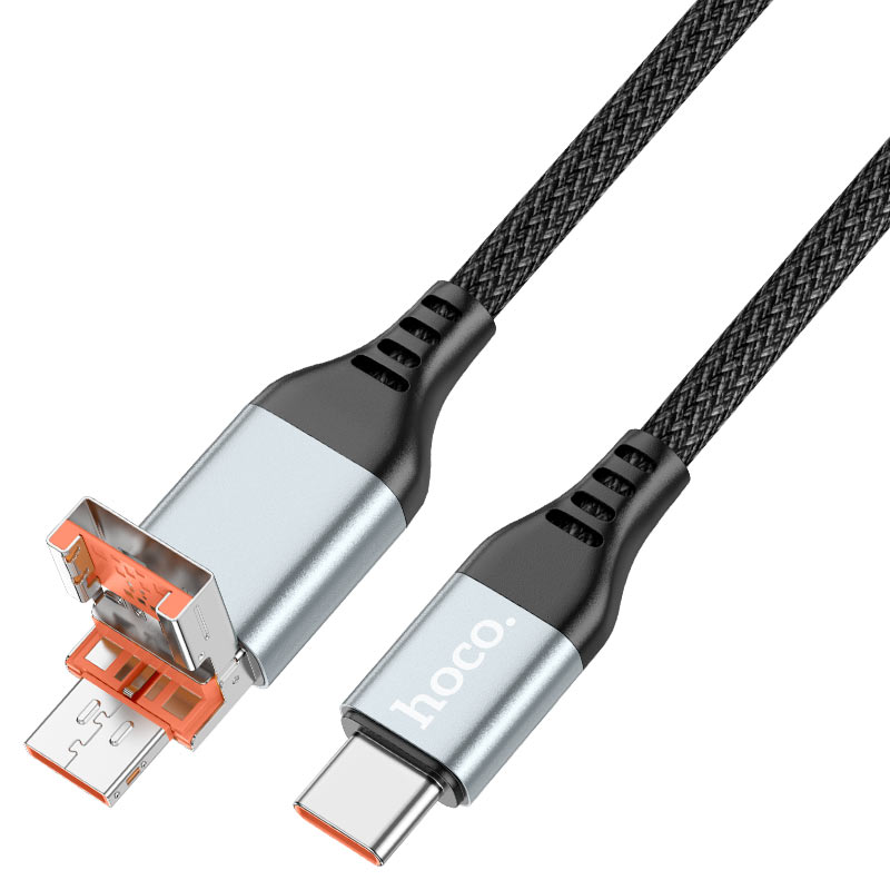 U128 Viking 2-in-1 1.2m USB‑C to USB‑C Fast Charging Cable