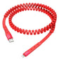 Hoco U78 Cotton Treasure Red Elastic USB‑to‑Lightning Data Cable