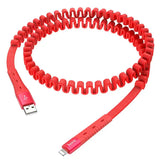 Hoco U78 Cotton Treasure Red Elastic USB‑to‑Lightning Data Cable