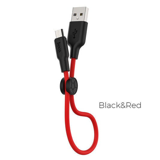 Hoco X21 Plus 25cm Silicone Micro USB Charging Cable