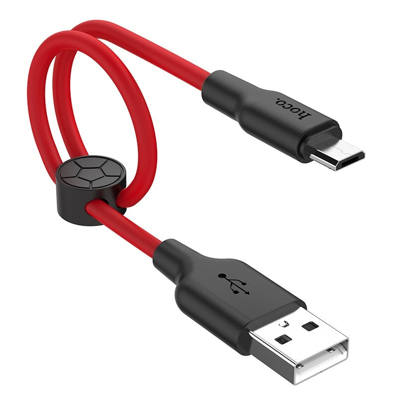 Hoco X21 Plus 25cm Silicone Micro USB Charging Cable
