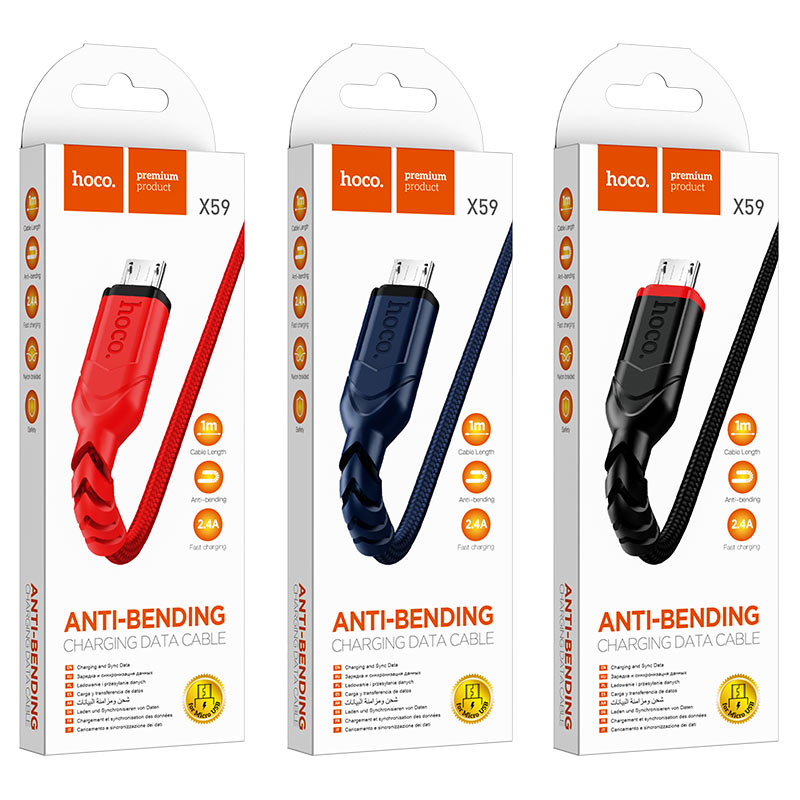 Hoco X59 Victory 1m Micro USB Charging Data Cable