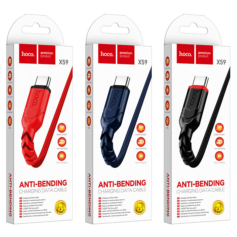 HOCO X59 Victory 1m Type‑C Fast Charging Data Cable