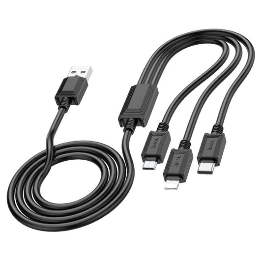 Hoco X74 3-in-1 Multi-Device Universal Fast Charging Cable