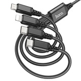 Hoco X76 4-in-1 Super Fast Charging Cable with Multiple Connectors