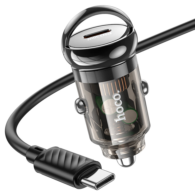 Hoco Z53 Sight 30W PD Single-Port Car Charger Black