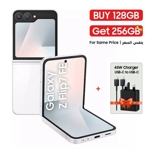 Samsung Galaxy Z Flip7 FE 8GB 256GB White Foldable Phone