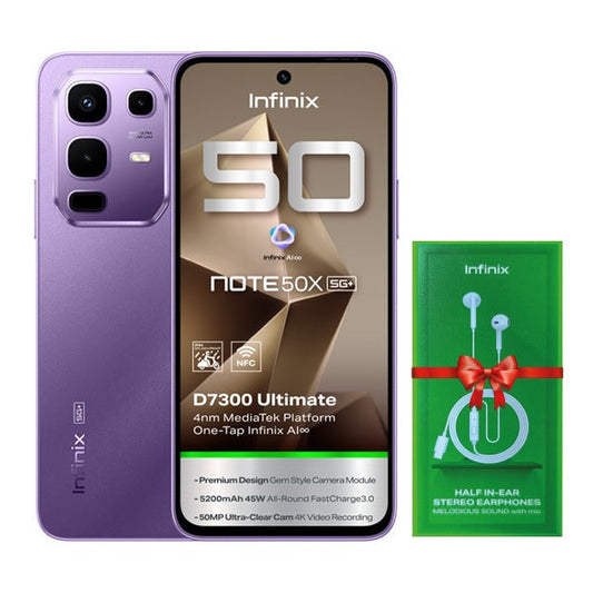 Infinix Note 50X 5G+ 256GB 8GB RAM Enchant Purple Smartphone