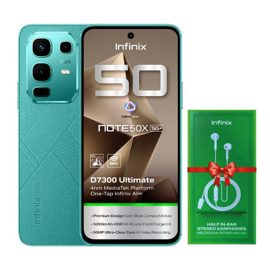 Infinix NOTE 50X 5G Sea Breeze Green 256GB Smartphone