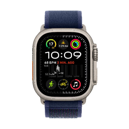 Apple Watch Ultra 2 GPS + Cellular 49mm (MX4L3QA/A) Natural Titanium Case with Blue Trail Loop M/L (Arabic Edition)