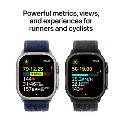 Apple Watch Ultra 2 GPS + Cellular 49mm (MX4L3QA/A) Natural Titanium Case with Blue Trail Loop M/L (Arabic Edition)