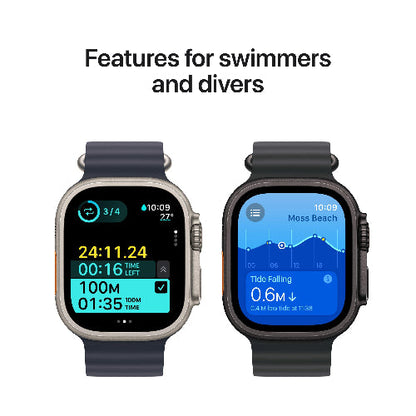 Apple Watch Ultra 2 GPS + Cellular 49mm (MX4L3QA/A) Natural Titanium Case with Blue Trail Loop M/L (Arabic Edition)