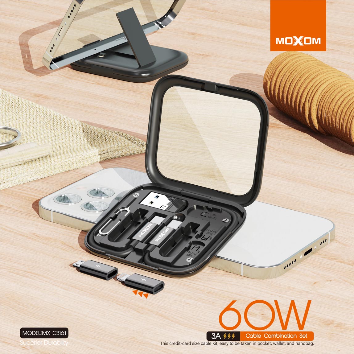 Moxom MX-CB161 High‑Durability 3A 60W PD Cable Set