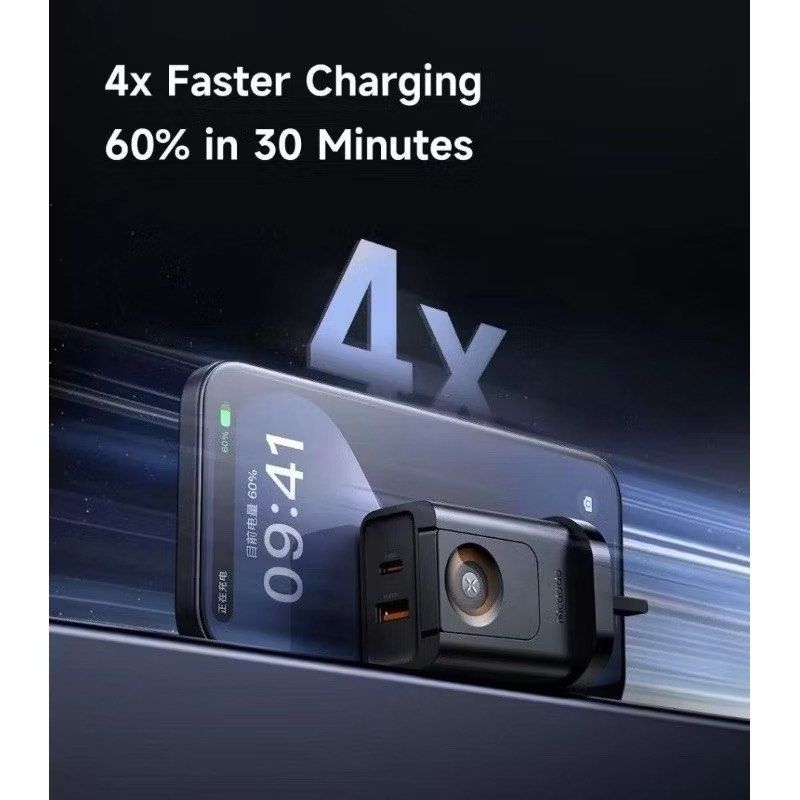 Mcdodo CH-398 30W 2-in-1 UK Travel Charger with USB‑A, USB‑C & Watch