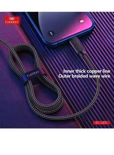 Earldom EC-187L 2.4A Fast Charging USB to Lightning Cable