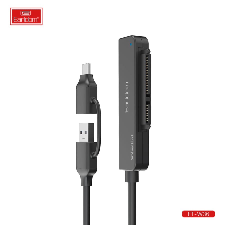 Earldom USB-C and USB-A SATA Adapter for 2.5" SSD/HDD