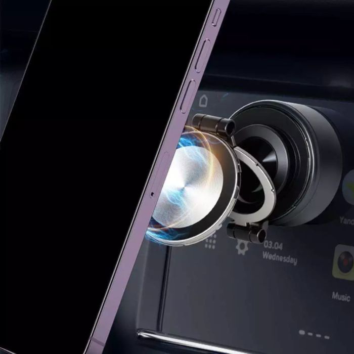 Rotatable Magnetic Vacuum Suction Phone Mount Secure Adjustable Grip