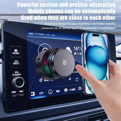 Smart Vacuum Suction Phone Holder with Wireless Charging - Black