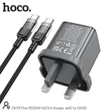 Hoco Dual Port PD35W Wall Charger with QC3.0 USB‑C Cable