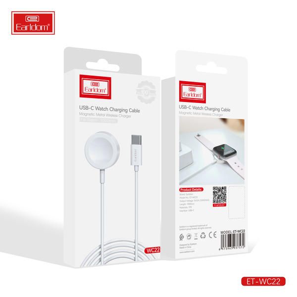Earldom ET-WC22 USB‑C Magnetic Watch Charging Cable – Fast Wireless