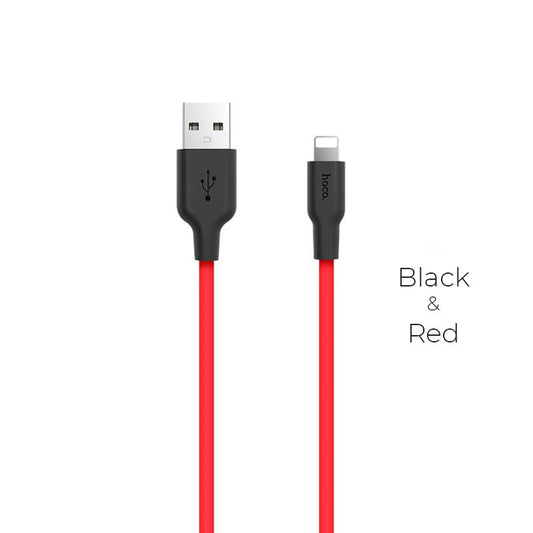 Hoco X21 Silicone iPhone Lightning Charging Cable 1 Metre