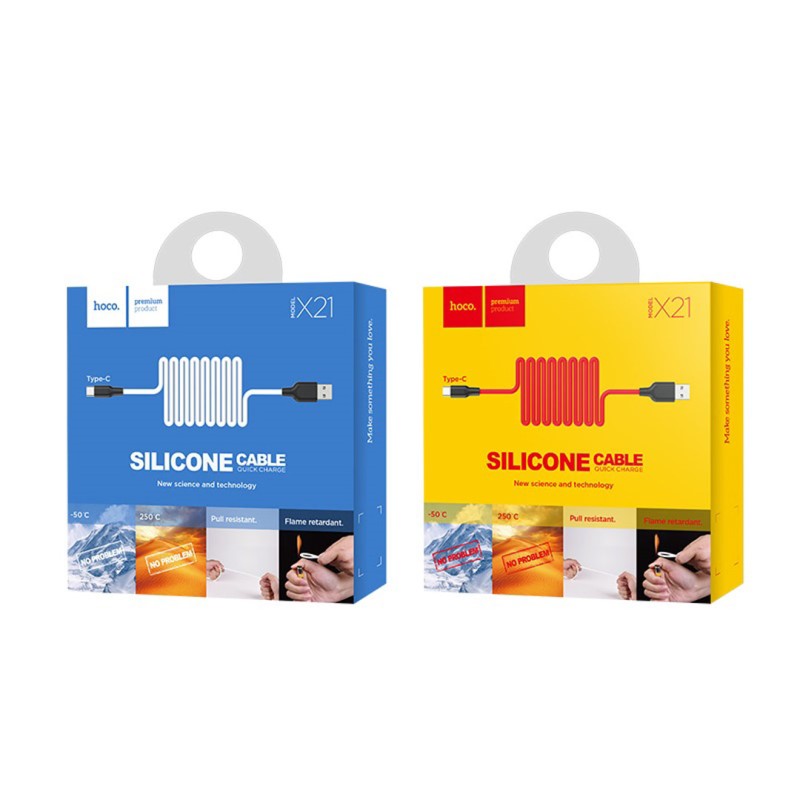 Hoco X21 Silicone Type‑C 1 Metre Fast‑Charge Cable
